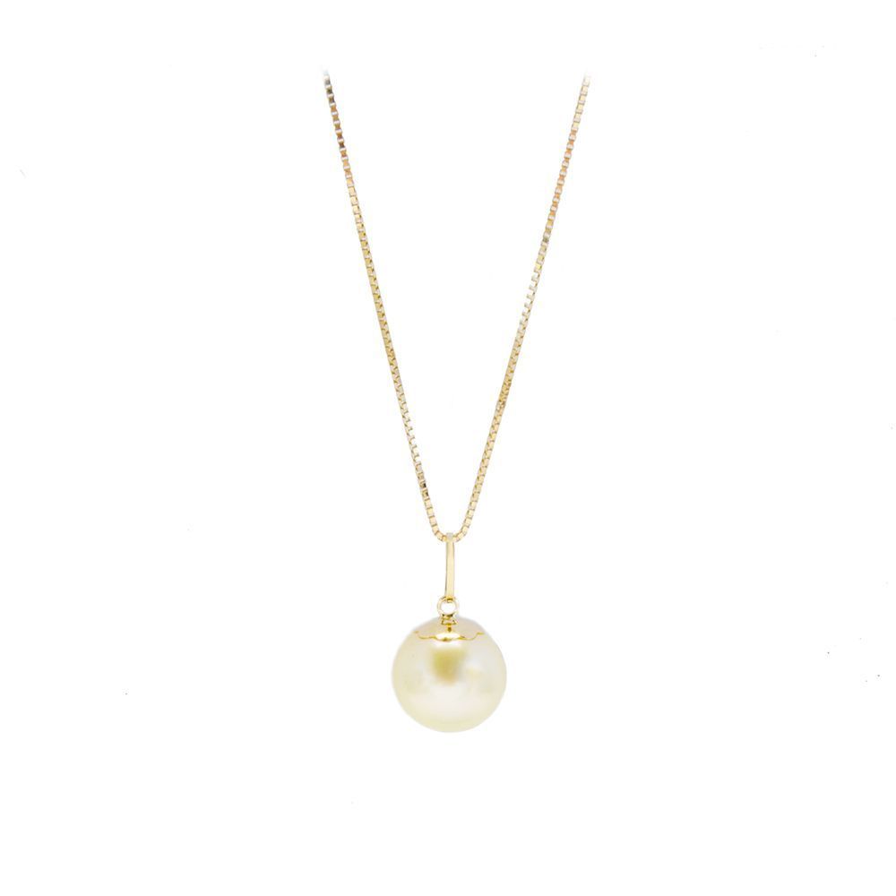 Colar Ponto de Luz P�rola em ouro 18 Kilates - 23987